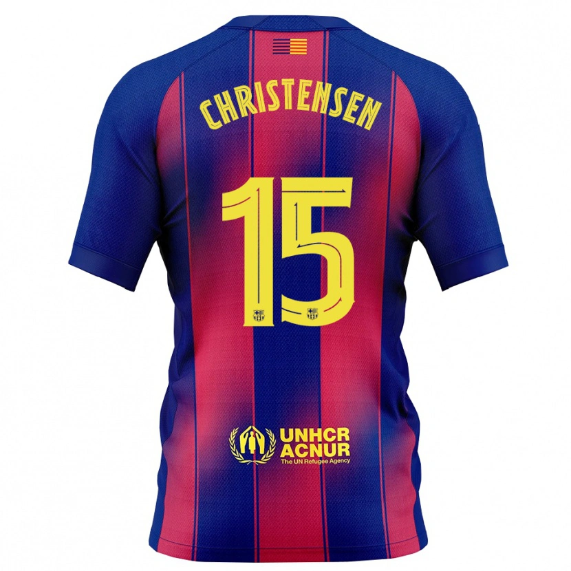 Danxen Dětské Andreas Christensen #15 Modrá Červená Domů Hráčské Dresy 2025/26 Dres