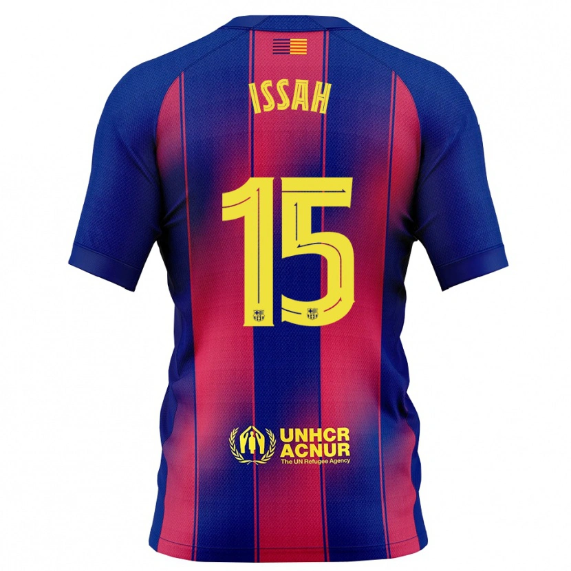 Danxen Dětské Aziz Issah #15 Modrá Červená Domů Hráčské Dresy 2025/26 Dres