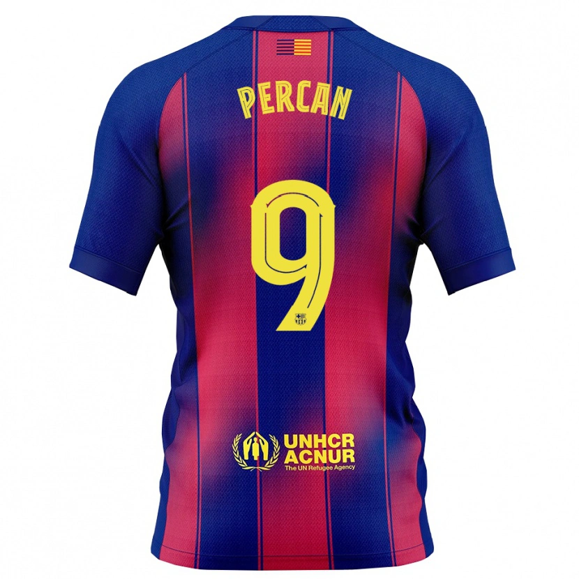 Danxen Dětské Diego Percan #9 Modrá Červená Domů Hráčské Dresy 2025/26 Dres