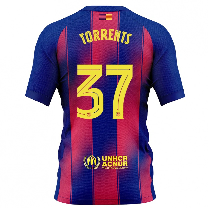 Danxen Dětské Jofre Torrents #37 Modrá Červená Domů Hráčské Dresy 2025/26 Dres