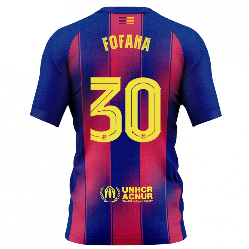 Danxen Dětské Nuhu Fofana #30 Modrá Červená Domů Hráčské Dresy 2025/26 Dres