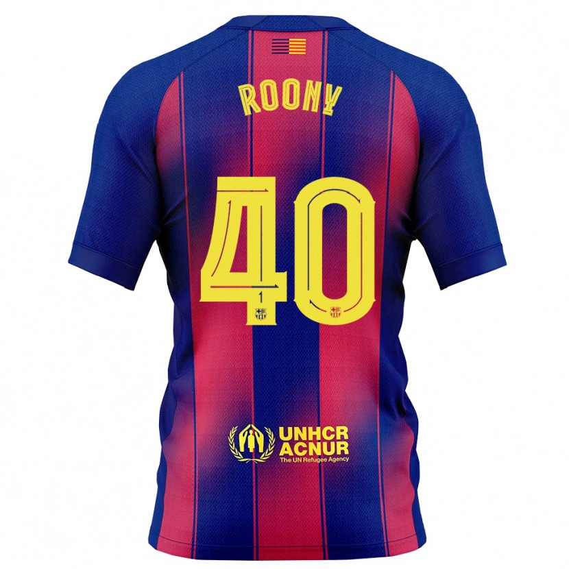 Danxen Dětské Roony Bardghji #40 Modrá Červená Domů Hráčské Dresy 2025/26 Dres