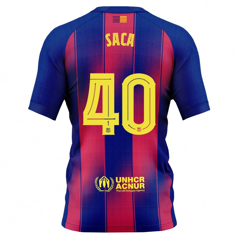 Danxen Dětské Leo Saca #40 Modrá Červená Domů Hráčské Dresy 2025/26 Dres