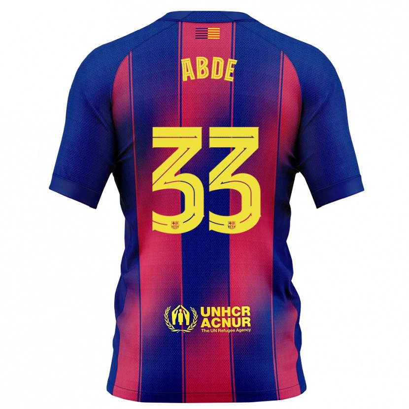 Danxen Dětské Ez Abde #33 Modrá Červená Domů Hráčské Dresy 2025/26 Dres