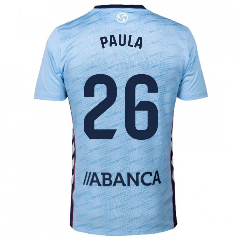 Danxen Dětské Paula Rodríguez #26 Nebesky Modrá Červená Domů Hráčské Dresy 2025/26 Dres