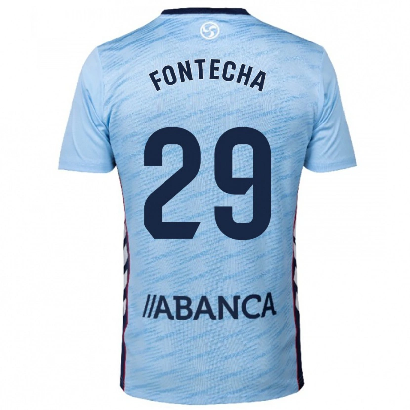 Danxen Dětské Celia Fontecha #29 Nebesky Modrá Červená Domů Hráčské Dresy 2025/26 Dres