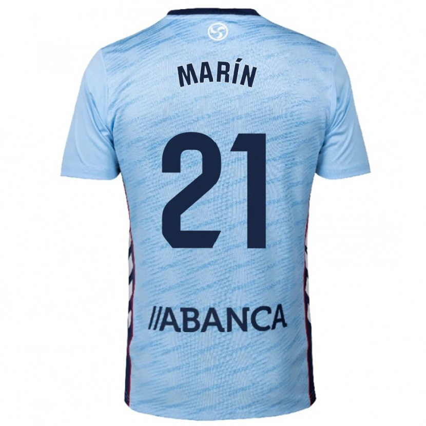 Danxen Dětské Álvaro Marín #21 Nebesky Modrá Červená Domů Hráčské Dresy 2025/26 Dres