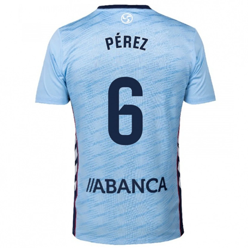Danxen Dětské Elena Pérez #6 Nebesky Modrá Červená Domů Hráčské Dresy 2025/26 Dres