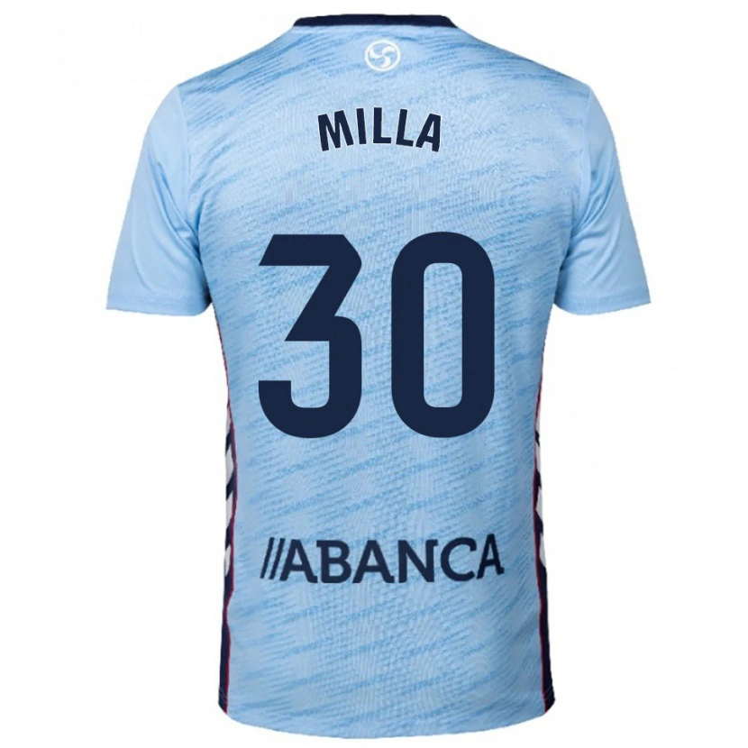 Danxen Dětské Germain Milla #30 Nebesky Modrá Červená Domů Hráčské Dresy 2025/26 Dres