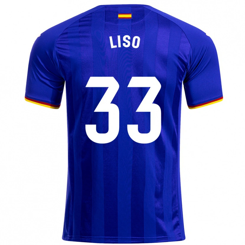 Danxen Dětské Adrián Liso #33 Modrá Červená Žlutá Domů Hráčské Dresy 2025/26 Dres