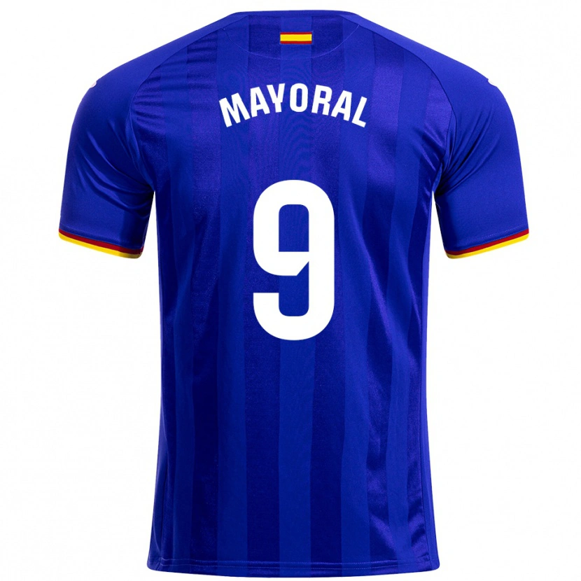 Danxen Dětské Borja Mayoral #9 Modrá Červená Žlutá Domů Hráčské Dresy 2025/26 Dres