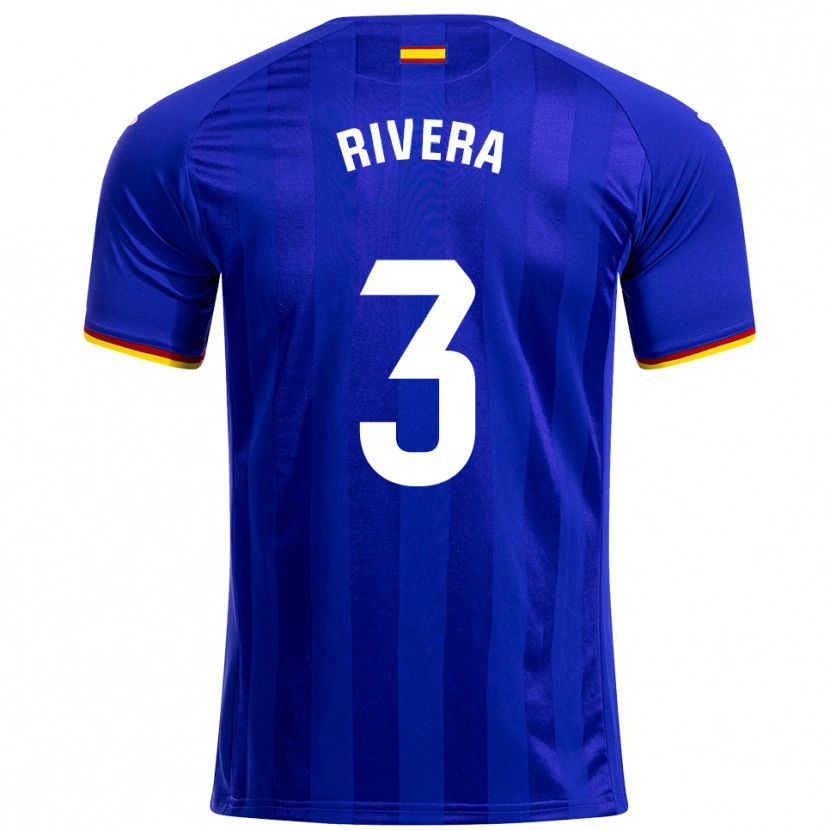 Danxen Dětské Gorka Rivera #3 Modrá Červená Žlutá Domů Hráčské Dresy 2025/26 Dres