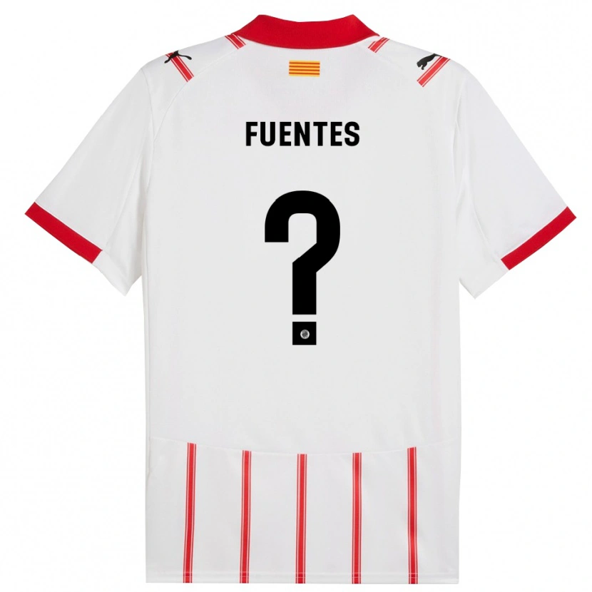 Danxen Dětské Jaime Fuentes #0 Bílá Červená Domů Hráčské Dresy 2025/26 Dres