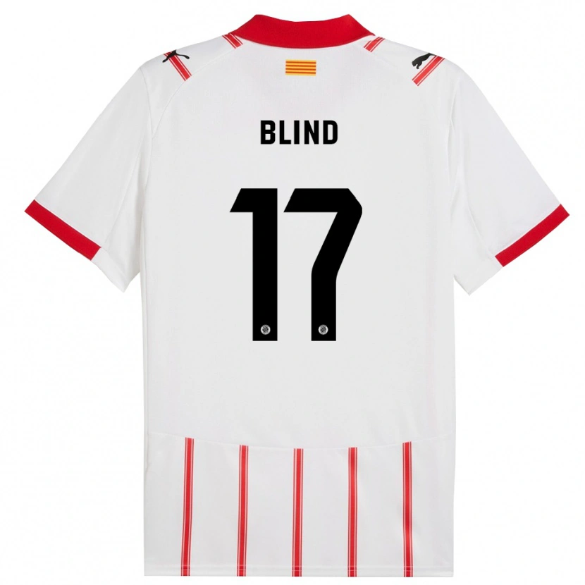 Danxen Dětské Daley Blind #17 Bílá Červená Domů Hráčské Dresy 2025/26 Dres