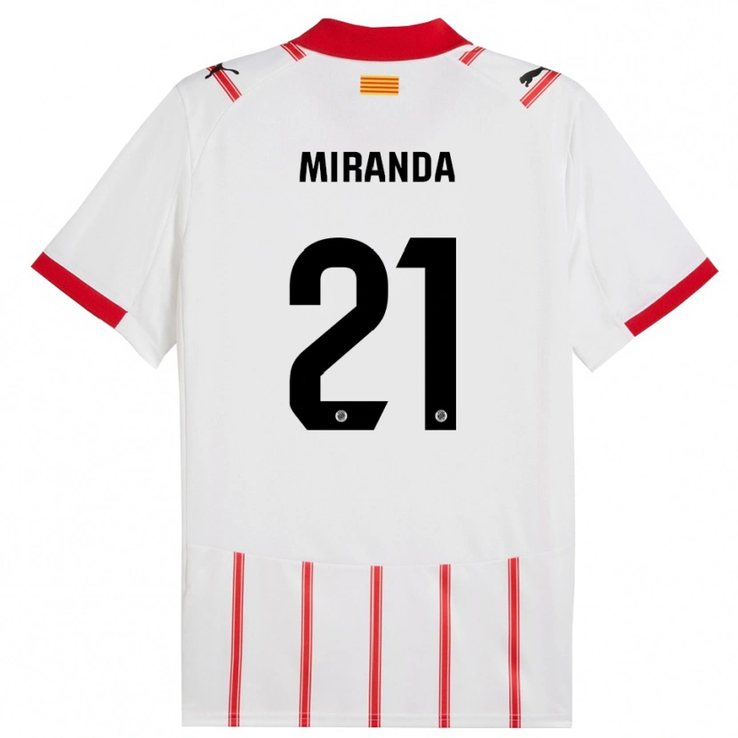 Danxen Dětské Adri Miranda #21 Bílá Červená Domů Hráčské Dresy 2025/26 Dres