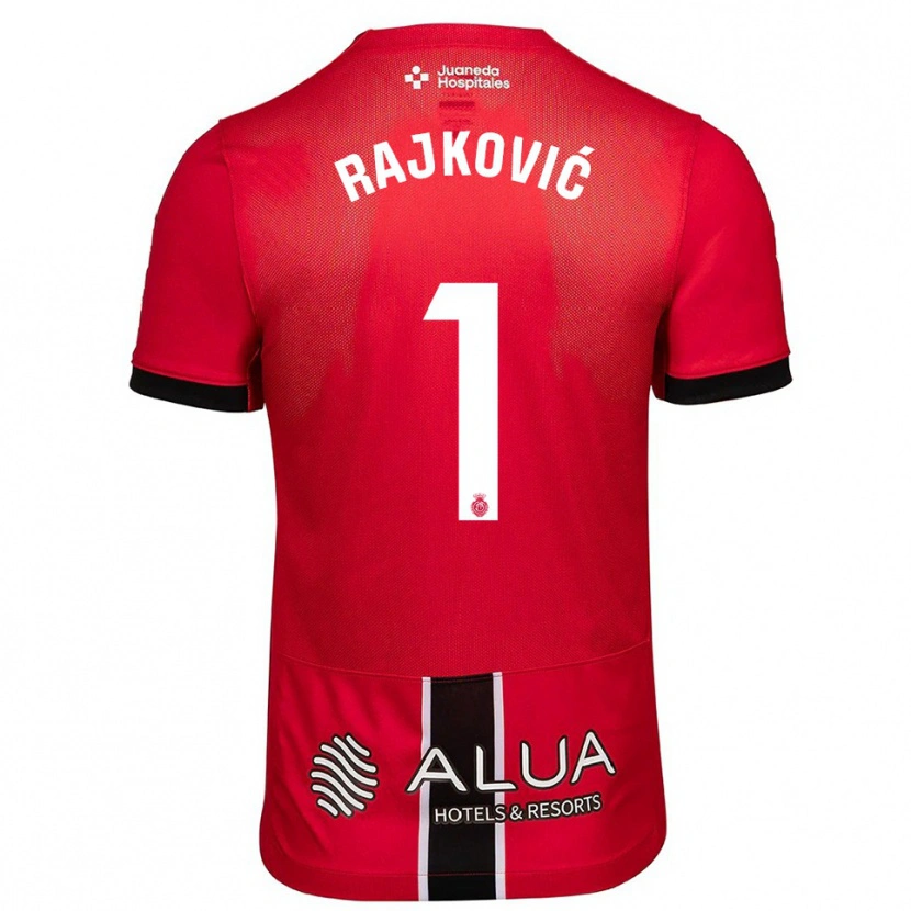 Danxen Dětské Predrag Rajkovic #1 Červená Černá Domů Hráčské Dresy 2025/26 Dres