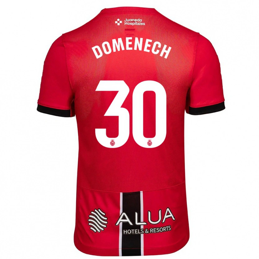 Danxen Dětské Marc Domènech #30 Červená Černá Domů Hráčské Dresy 2025/26 Dres