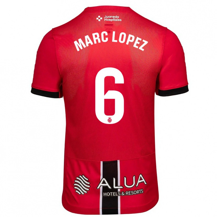Danxen Dětské Marc López #6 Červená Černá Domů Hráčské Dresy 2025/26 Dres