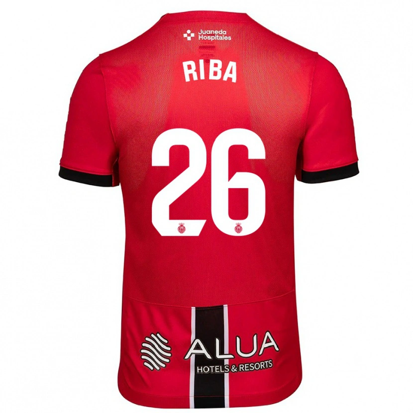 Danxen Dětské Cesc Riba #26 Červená Černá Domů Hráčské Dresy 2025/26 Dres