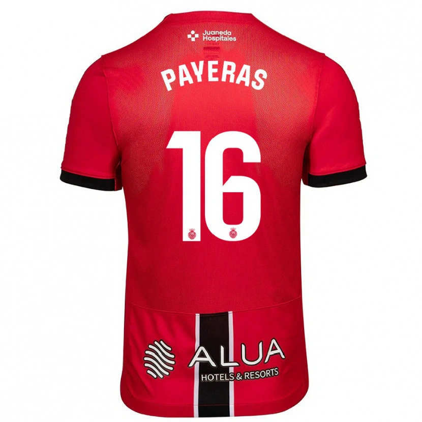 Danxen Dětské Martí Payeras #16 Červená Černá Domů Hráčské Dresy 2025/26 Dres