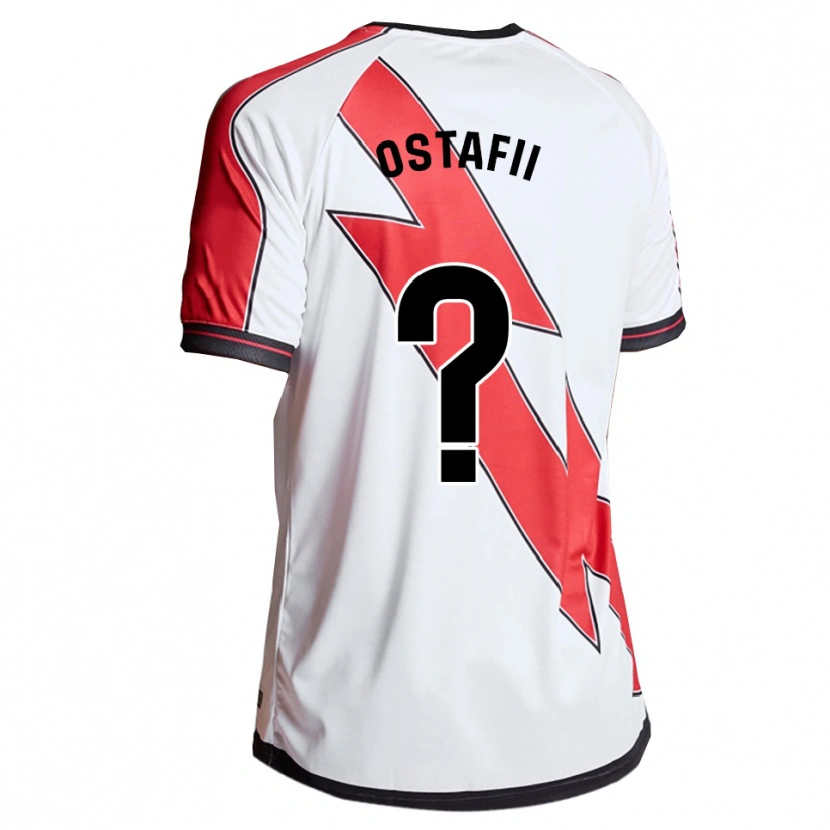 Danxen Dětské David Ostafii #0 Bílá Červená Domů Hráčské Dresy 2025/26 Dres