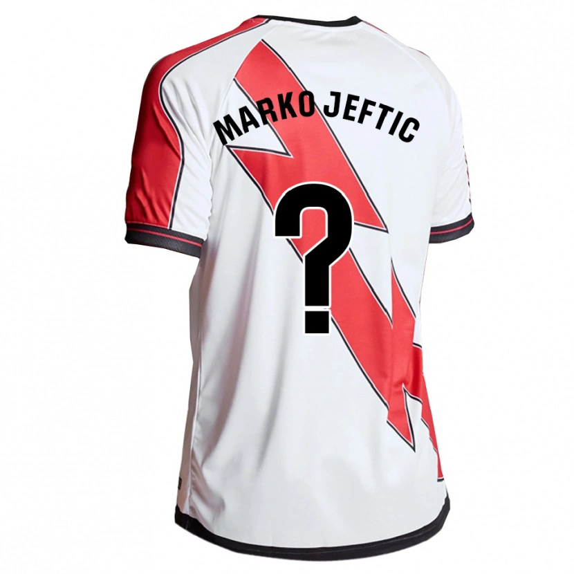 Danxen Dětské Marko Jeftic #0 Bílá Červená Domů Hráčské Dresy 2025/26 Dres