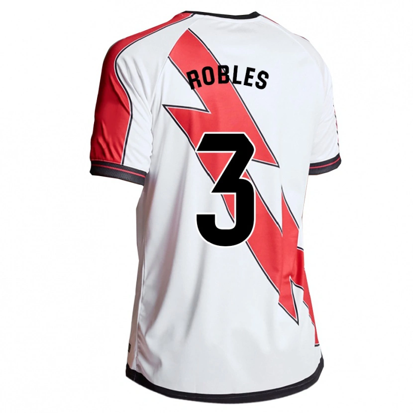 Danxen Dětské Diego Robles #3 Bílá Červená Domů Hráčské Dresy 2025/26 Dres