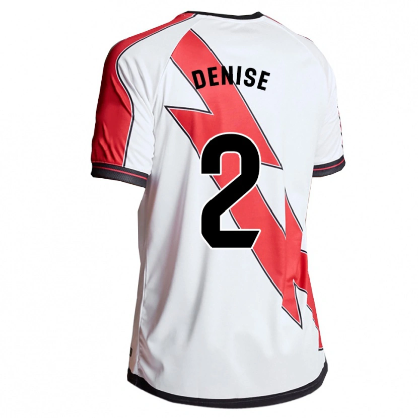 Danxen Dětské Denise Garcia Rojo #2 Bílá Červená Domů Hráčské Dresy 2025/26 Dres