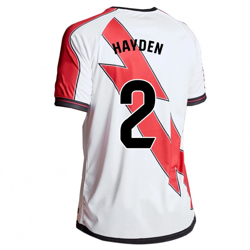 Danxen Dětské Danielle Hayden #2 Bílá Červená Domů Hráčské Dresy 2025/26 Dres