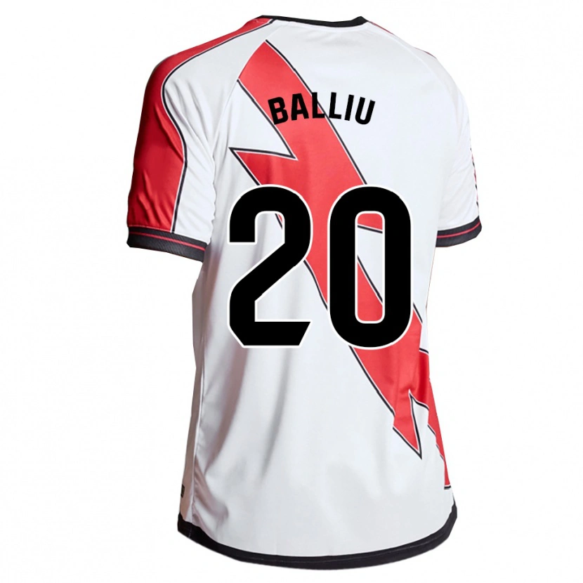 Danxen Dětské Iván Balliu #20 Bílá Červená Domů Hráčské Dresy 2025/26 Dres