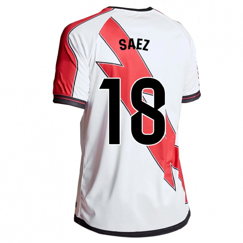 Danxen Dětské Camila Sáez #18 Bílá Červená Domů Hráčské Dresy 2025/26 Dres