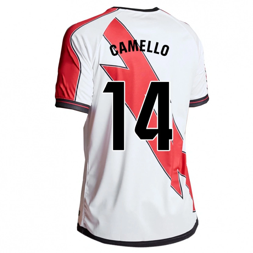 Danxen Dětské Sergio Camello #14 Bílá Červená Domů Hráčské Dresy 2025/26 Dres