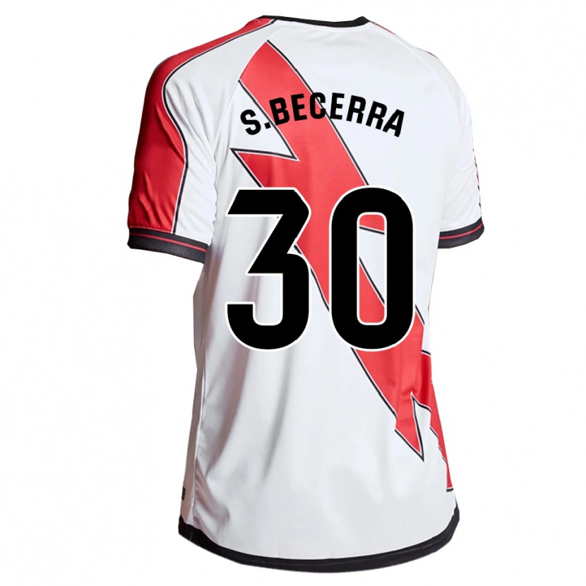 Danxen Dětské Samuel Becerra #30 Bílá Červená Domů Hráčské Dresy 2025/26 Dres