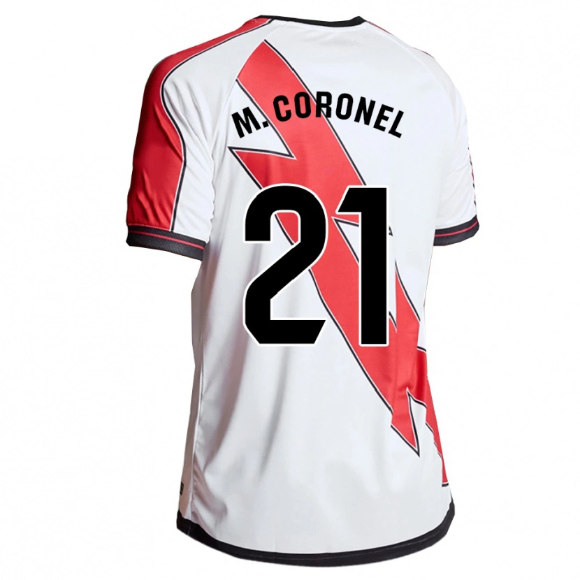 Danxen Dětské Mariela Del Carmen Coronel #21 Bílá Červená Domů Hráčské Dresy 2025/26 Dres