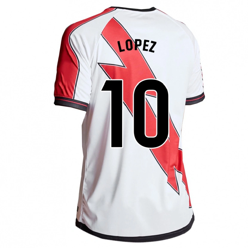 Danxen Dětské Asier López #10 Bílá Červená Domů Hráčské Dresy 2025/26 Dres