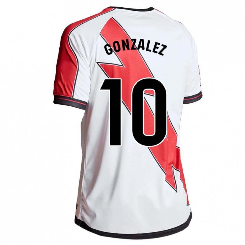Danxen Dětské Alba Gonzalez Perez #10 Bílá Červená Domů Hráčské Dresy 2025/26 Dres