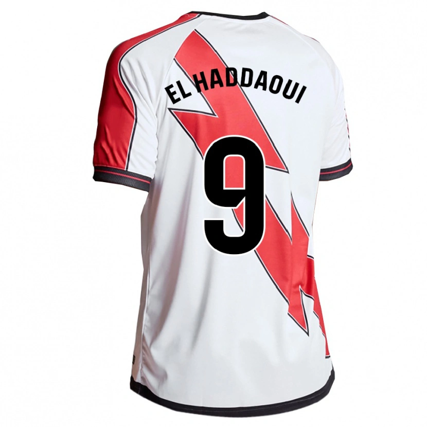 Danxen Dětské Hamza El Haddaoui #9 Bílá Červená Domů Hráčské Dresy 2025/26 Dres