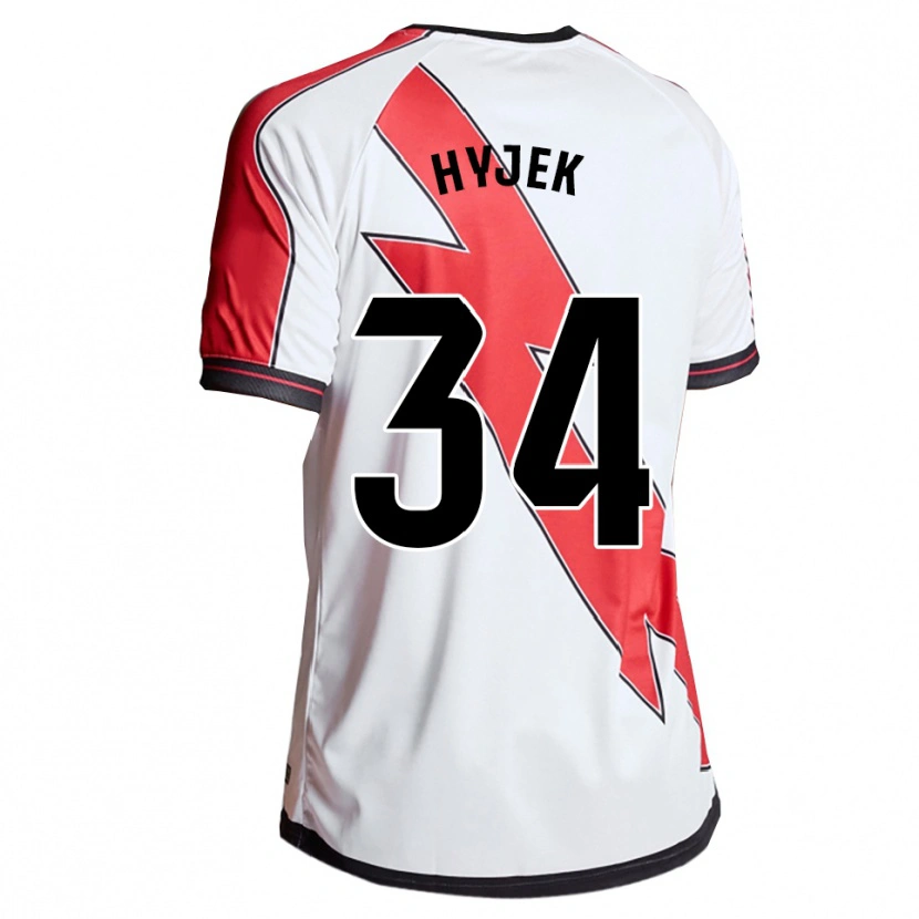 Danxen Dětské David Hyjek #34 Bílá Červená Domů Hráčské Dresy 2025/26 Dres