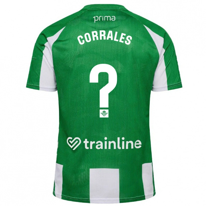 Danxen Dětské Fran Corrales #0 Zelená Bílá Domů Hráčské Dresy 2025/26 Dres