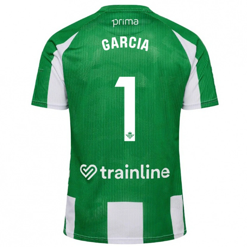 Danxen Dětské Germán García #1 Zelená Bílá Domů Hráčské Dresy 2025/26 Dres