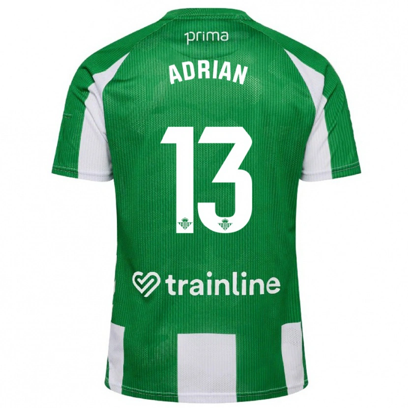Danxen Dětské Adrián #13 Zelená Bílá Domů Hráčské Dresy 2025/26 Dres