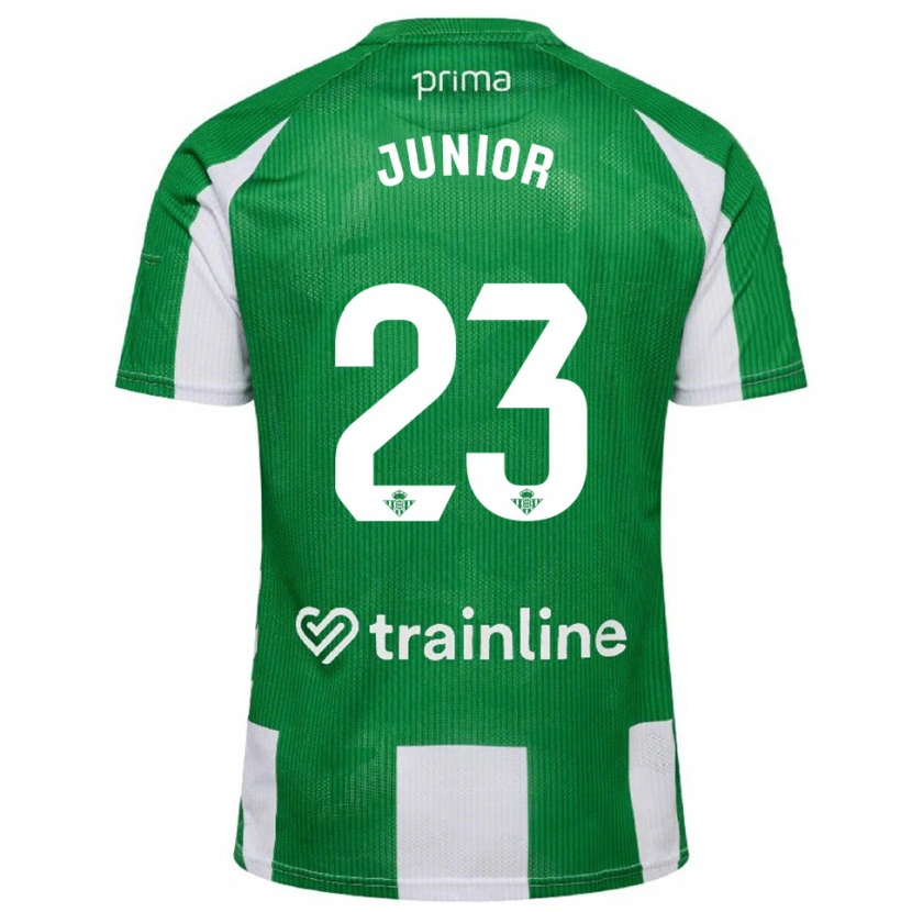 Danxen Dětské Junior Firpo #23 Zelená Bílá Domů Hráčské Dresy 2025/26 Dres