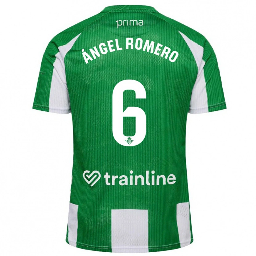 Danxen Dětské Miguel Ángel Romero #6 Zelená Bílá Domů Hráčské Dresy 2025/26 Dres