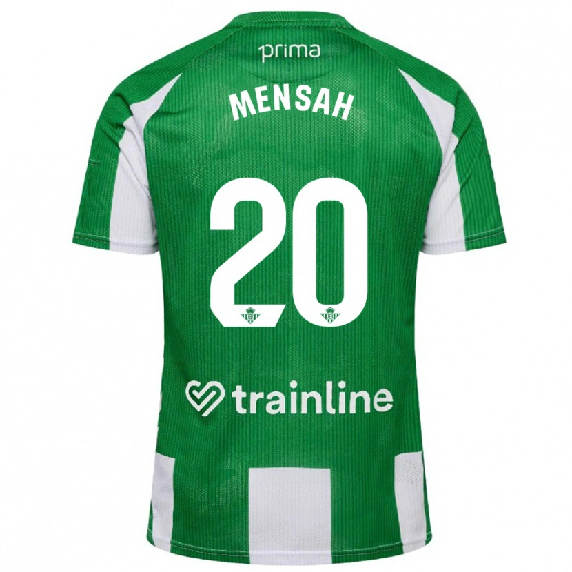Danxen Dětské Mawuli Mensah #20 Zelená Bílá Domů Hráčské Dresy 2025/26 Dres