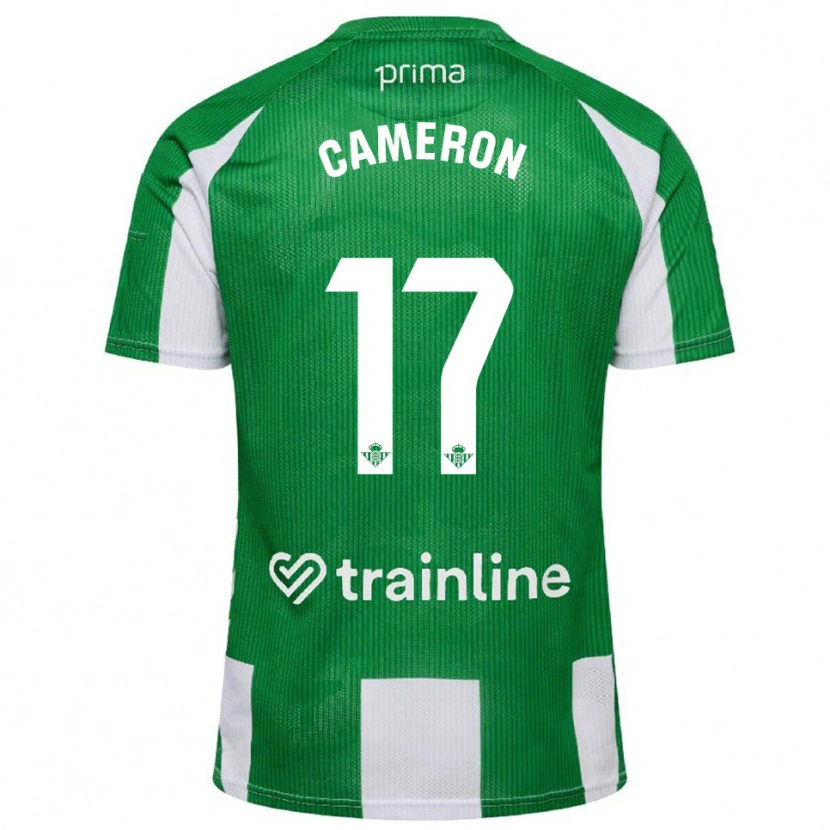 Danxen Dětské Tiffany Cameron #17 Zelená Bílá Domů Hráčské Dresy 2025/26 Dres