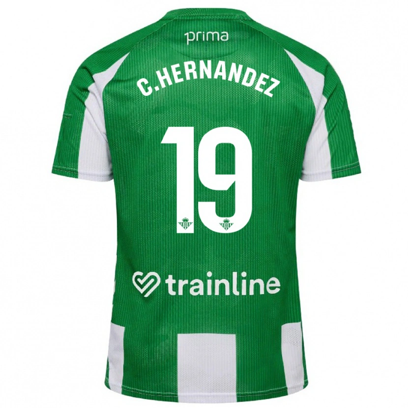 Danxen Dětské Cucho Hernández #19 Zelená Bílá Domů Hráčské Dresy 2025/26 Dres
