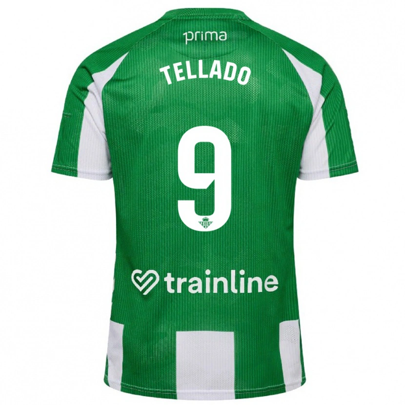 Danxen Dětské Victor Tellado #9 Zelená Bílá Domů Hráčské Dresy 2025/26 Dres