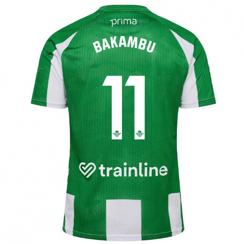 Danxen Dětské Cédric Bakambu #11 Zelená Bílá Domů Hráčské Dresy 2025/26 Dres