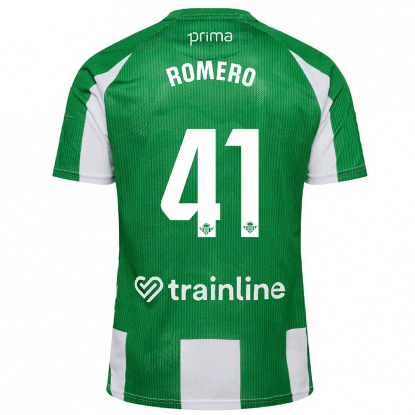 Danxen Dětské José Romero #41 Zelená Bílá Domů Hráčské Dresy 2025/26 Dres