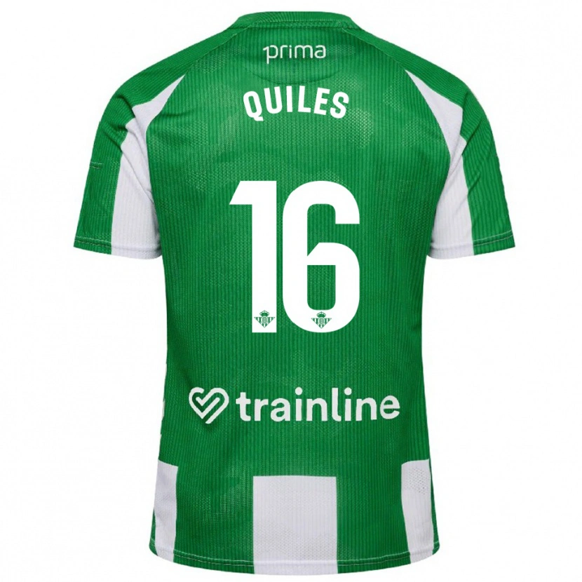 Danxen Dětské Violeta García Quiles #16 Zelená Bílá Domů Hráčské Dresy 2025/26 Dres